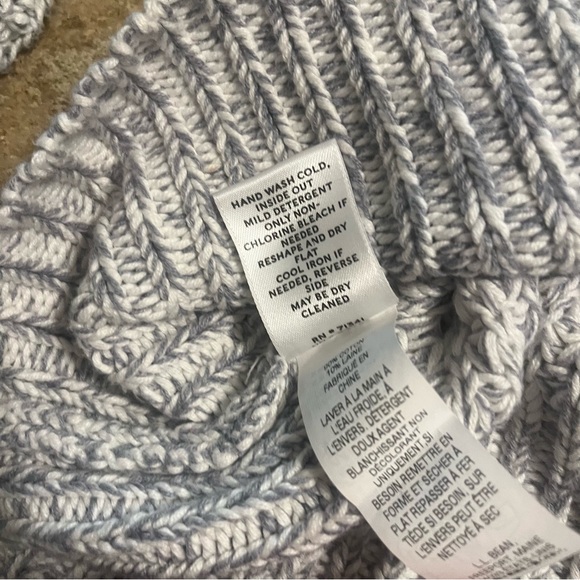 LL Bean Signature Cotton Wool Blend Loose Knit Women’s Size Medium NWOT - Picture 8 of 11